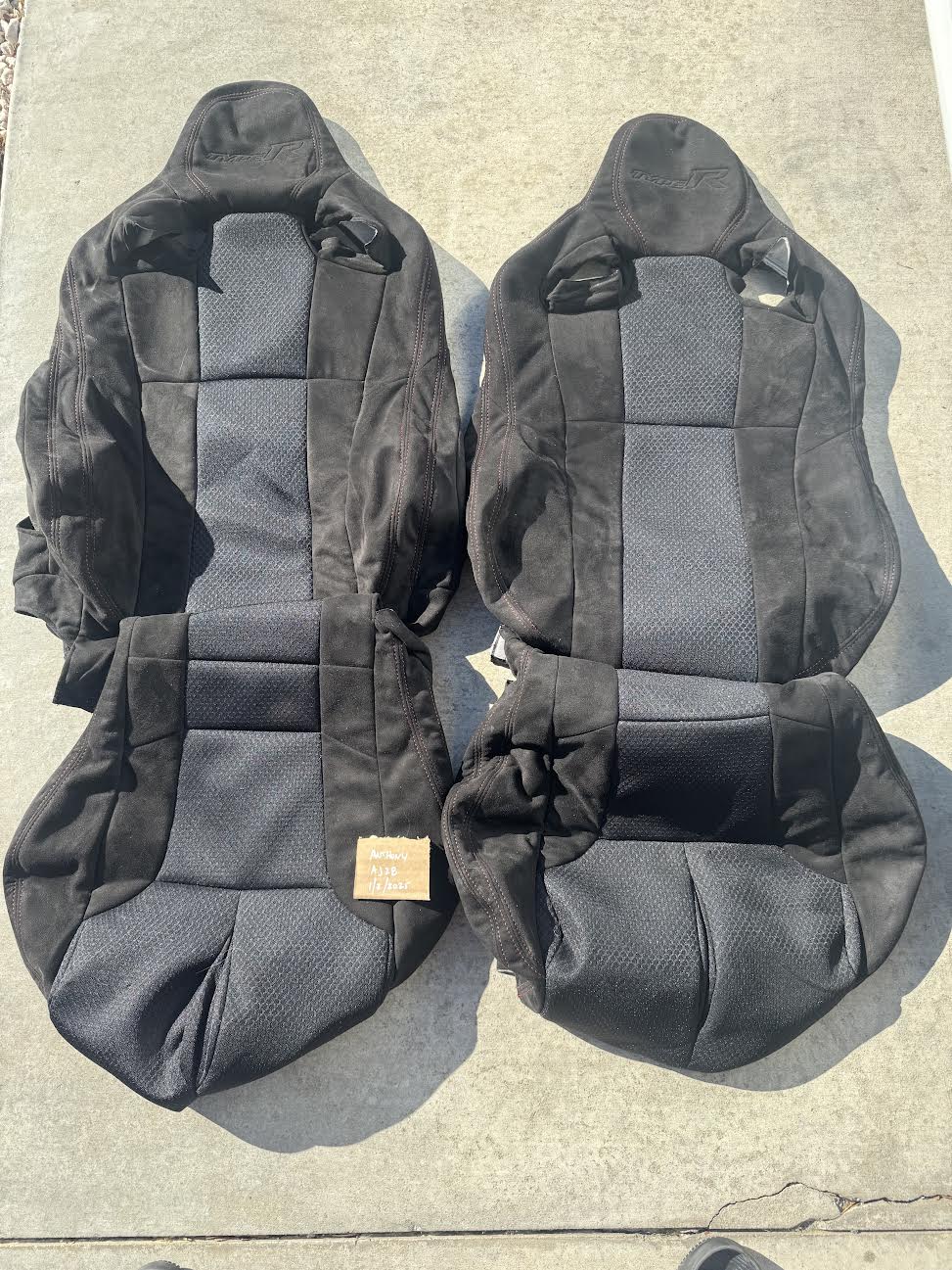 11th Gen Honda Civic FS Black Hypersuede Seat Covers SOLD 0