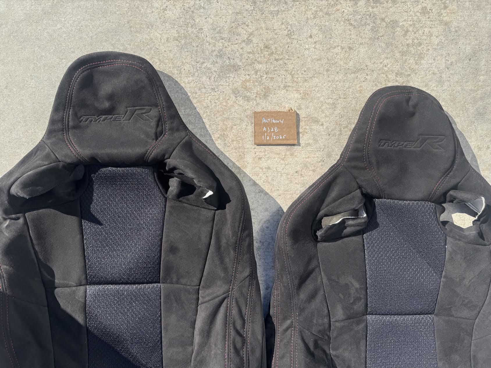11th Gen Honda Civic FS Black Hypersuede Seat Covers SOLD 0