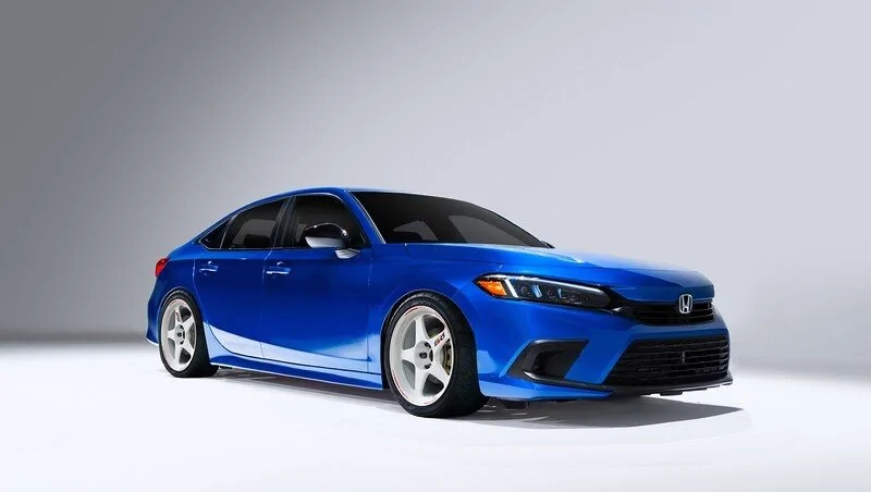 11th Gen Honda Civic 11th gen Civic lowered in rendering 004-aegean-blue-civic-sport-regamaster (1)