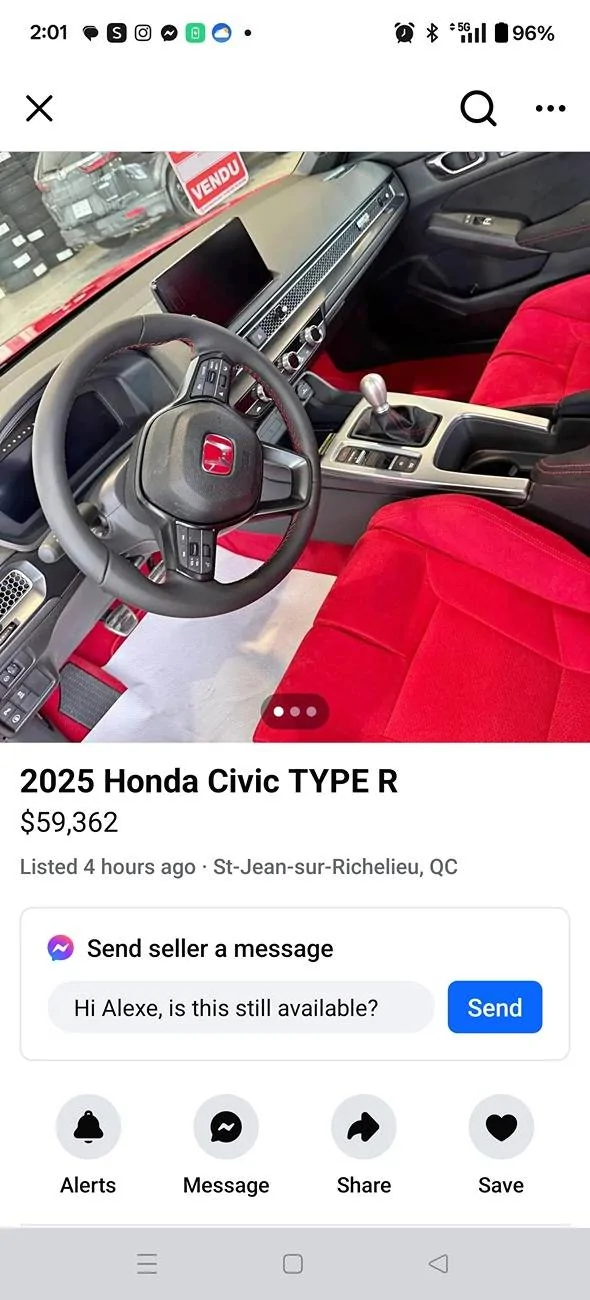 11th Gen Honda Civic Canadian dealer asked what colour Type R I want 1000007742