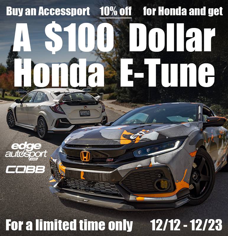 11th Gen Honda Civic Cobb AccessPort 10% OFF, $100 eTune with Purchase - 12/12-12/23 ONLY 100ETune-Final02-web