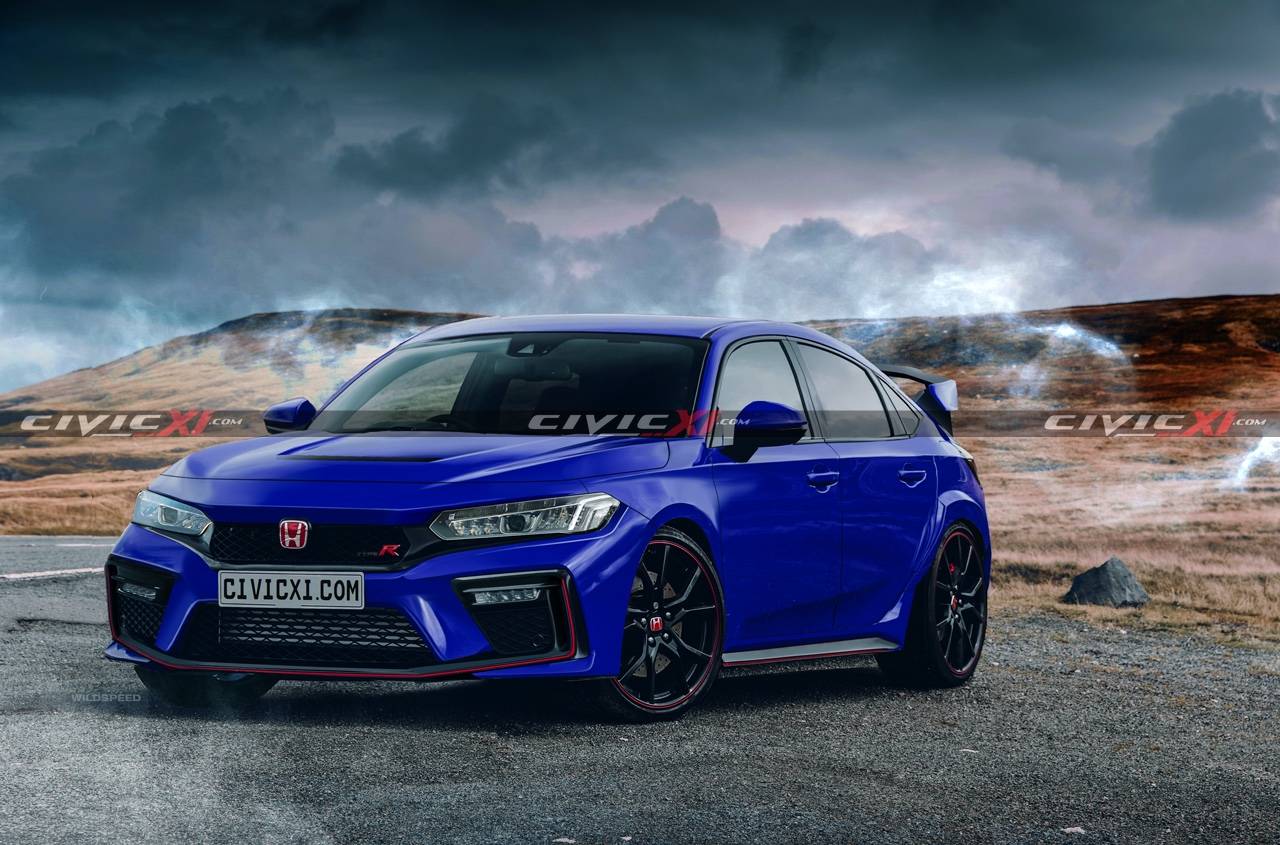 11th Gen Honda Civic 2022 Civic Type R Info & Rendering. Will Have Manual Transmission and Upgraded 2.0L Turbo Engine 11th-gen-civic-type-r-front-blue-2-