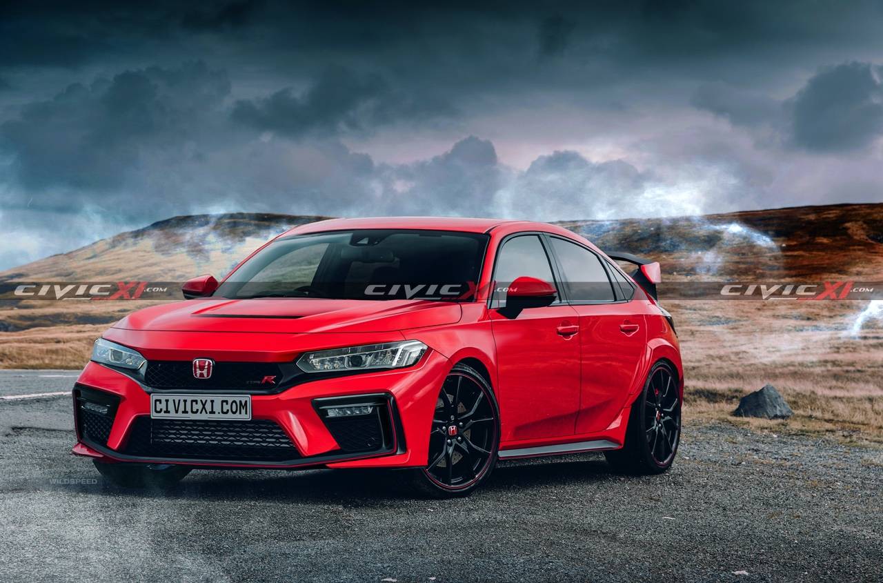 11th Gen Honda Civic Here's what the next-gen 2022-2023 Civic Type R will look like 11th-gen-Civic-TYPE-R-Front-Red-2