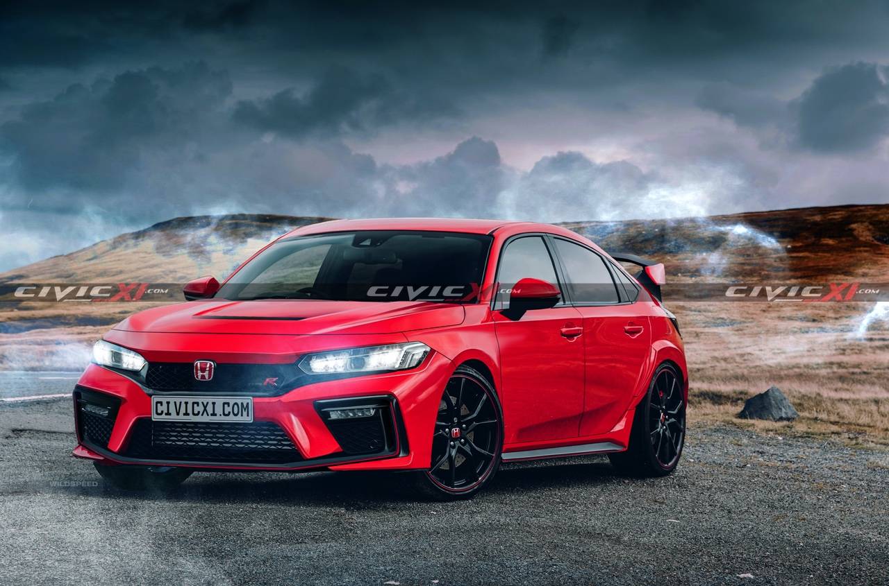 11th Gen Honda Civic 2022 Civic Type R Info & Rendering. Will Have Manual Transmission and Upgraded 2.0L Turbo Engine 11th-gen-civic-type-r-front-red-