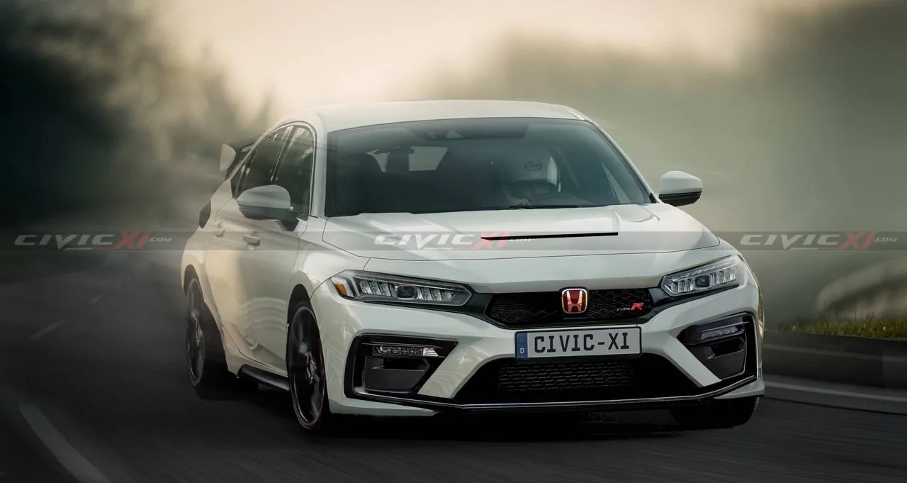 11th Gen Honda Civic Here's what the next-gen 2022-2023 Civic Type R will look like 11th-gen-Civic-TYPE-R-Front-White-Alt