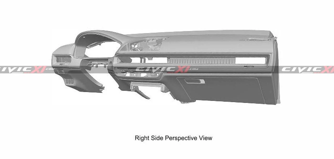 11th Gen Honda Civic 2022 Civic (11th gen) Dashboard, Steering Wheel, Bumpers, Lighting Revealed 11th-generation-Civic-Dashboard-Interior-1