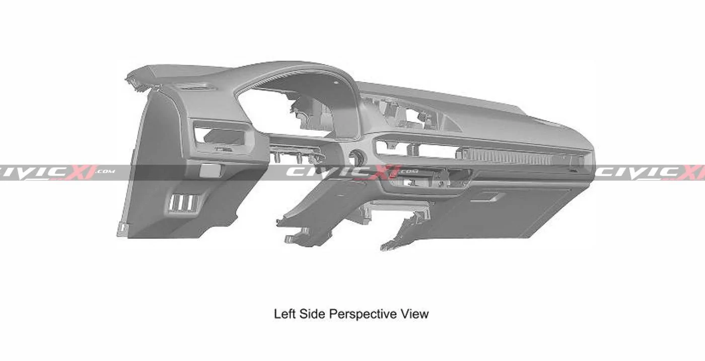 11th Gen Honda Civic 2022 Civic (11th gen) Dashboard, Steering Wheel, Bumpers, Lighting Revealed 11th-generation-Civic-Dashboard-Interior-2