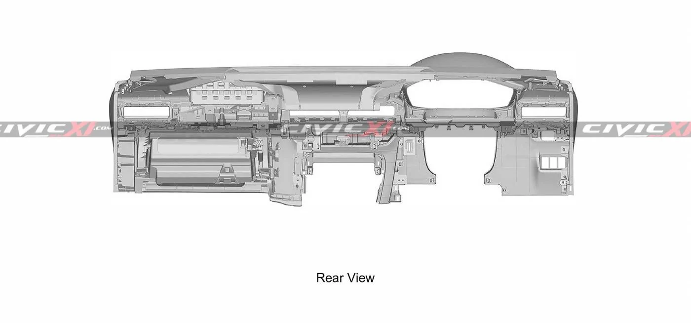 11th Gen Honda Civic 2022 Civic (11th gen) Dashboard, Steering Wheel, Bumpers, Lighting Revealed 11th-generation-Civic-Dashboard-Interior-4