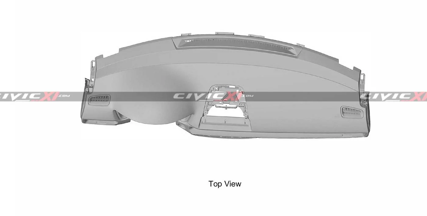 11th Gen Honda Civic 2022 Civic (11th gen) Dashboard, Steering Wheel, Bumpers, Lighting Revealed 11th-generation-Civic-Dashboard-Interior-7
