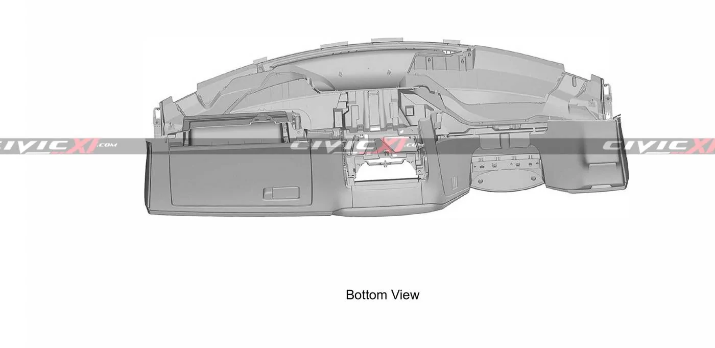 11th Gen Honda Civic 2022 Civic (11th gen) Dashboard, Steering Wheel, Bumpers, Lighting Revealed 11th-generation-Civic-Dashboard-Interior-8