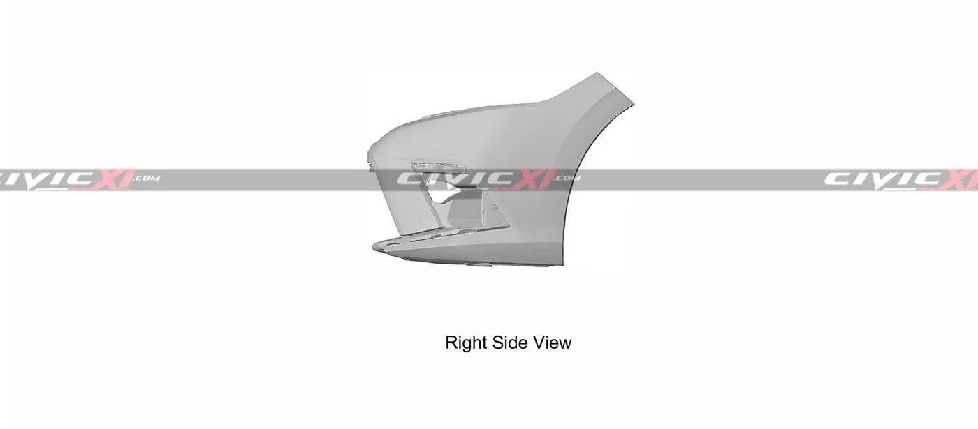 11th Gen Honda Civic 2022 Civic (11th gen) Dashboard, Steering Wheel, Bumpers, Lighting Revealed 11th-generation-Civic-Front-Bumper-5