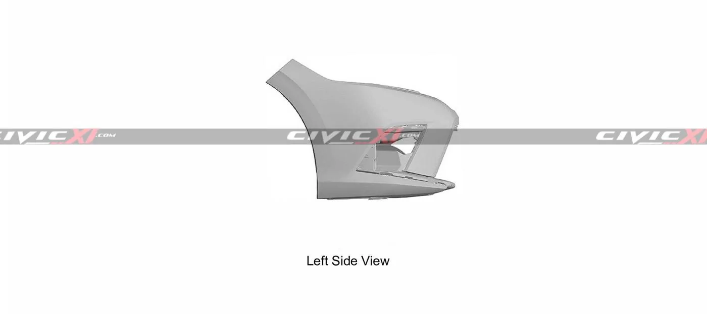 11th Gen Honda Civic 2022 Civic (11th gen) Dashboard, Steering Wheel, Bumpers, Lighting Revealed 11th-generation-Civic-Front-Bumper-6