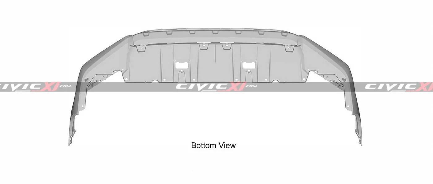 11th Gen Honda Civic 2022 Civic (11th gen) Dashboard, Steering Wheel, Bumpers, Lighting Revealed 11th-generation-Civic-Front-Bumper-8