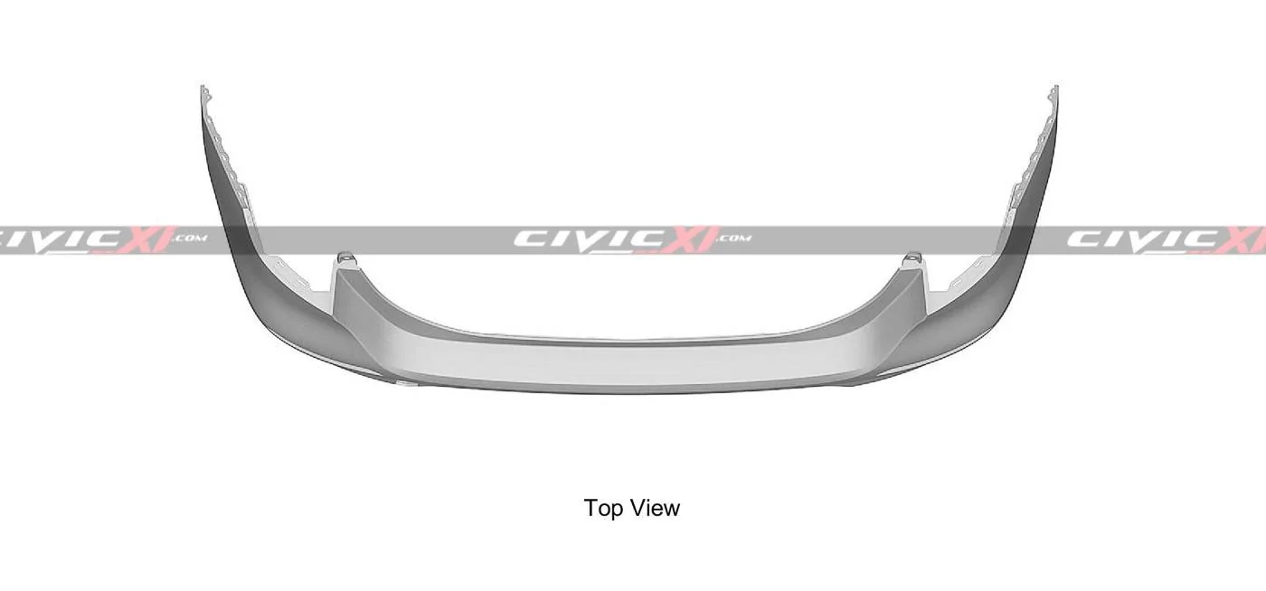 11th Gen Honda Civic 2022 Civic (11th gen) Dashboard, Steering Wheel, Bumpers, Lighting Revealed 11th-generation-Civic-Rear-Bumper-7