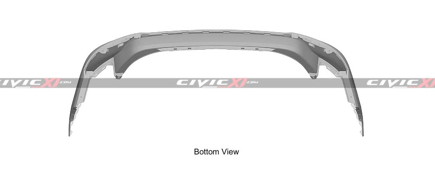 11th Gen Honda Civic 2022 Civic (11th gen) Dashboard, Steering Wheel, Bumpers, Lighting Revealed 11th-generation-Civic-Rear-Bumper-8