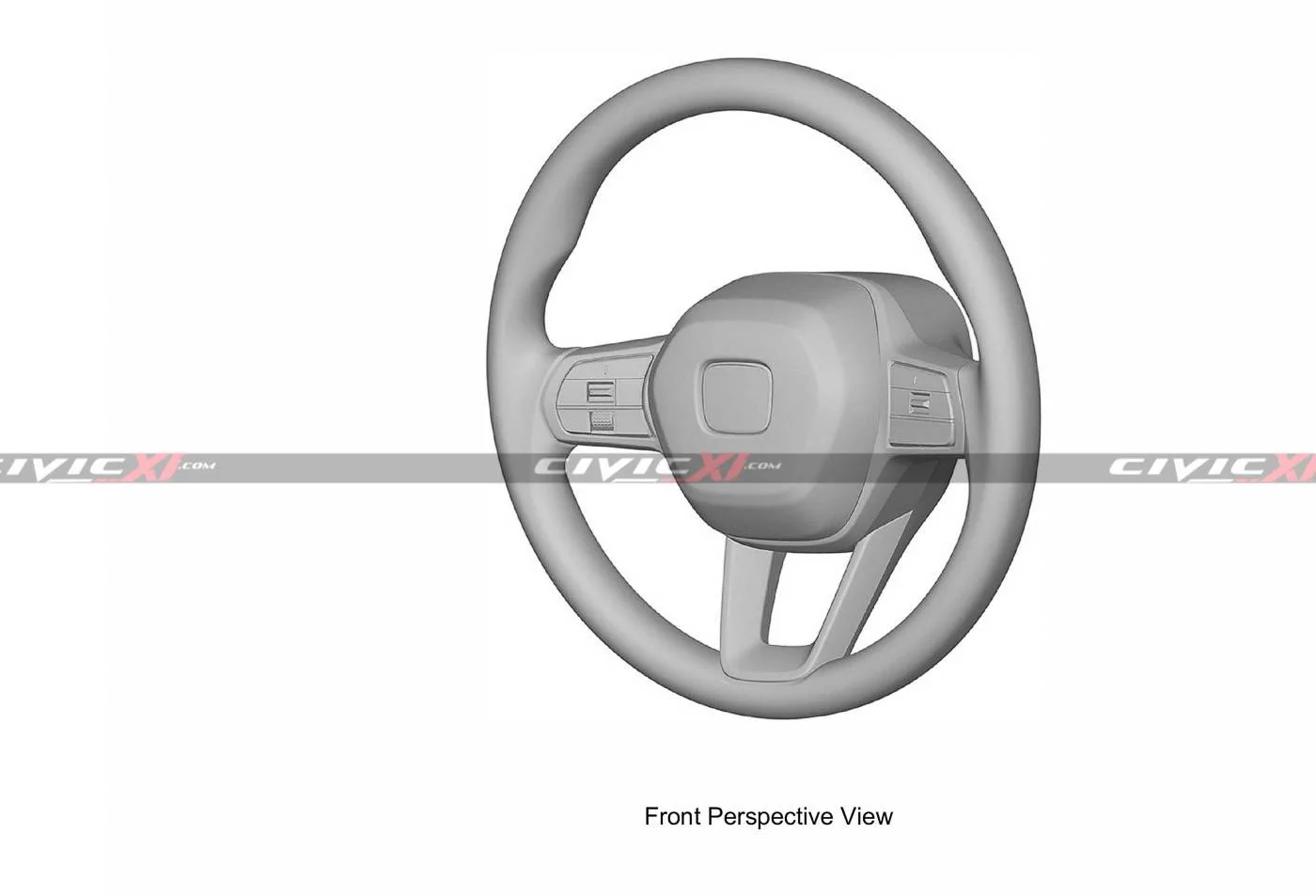 11th Gen Honda Civic 2022 Civic (11th gen) Dashboard, Steering Wheel, Bumpers, Lighting Revealed 11th-generation-Civic-Steering-Wheel-1
