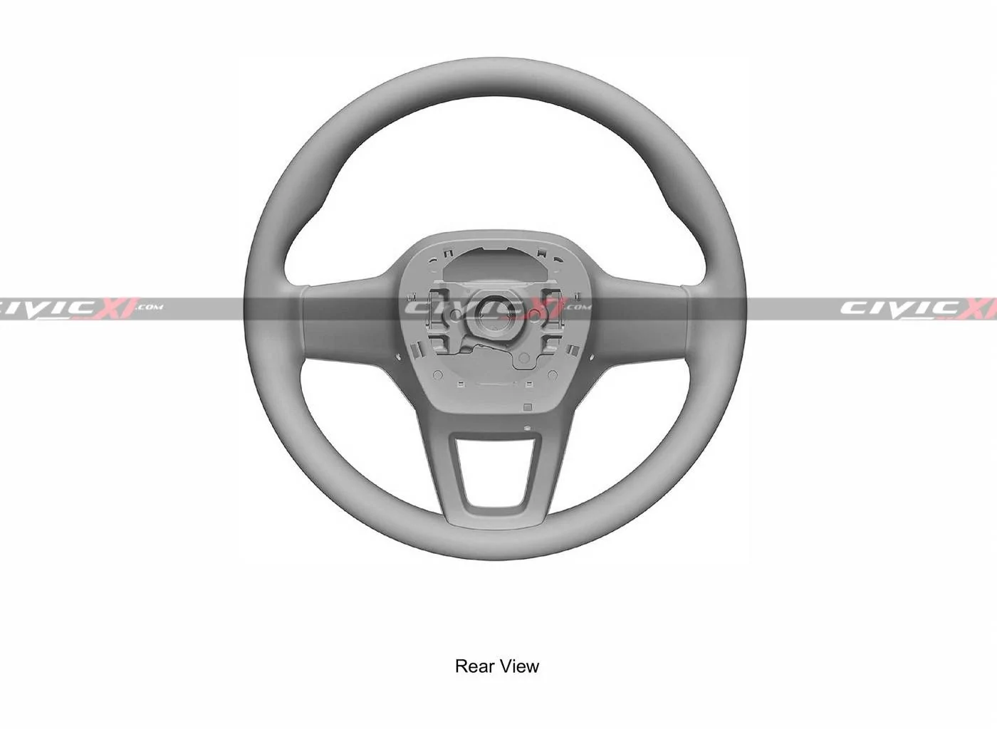 11th Gen Honda Civic 2022 Civic (11th gen) Dashboard, Steering Wheel, Bumpers, Lighting Revealed 11th-generation-Civic-Steering-Wheel-4