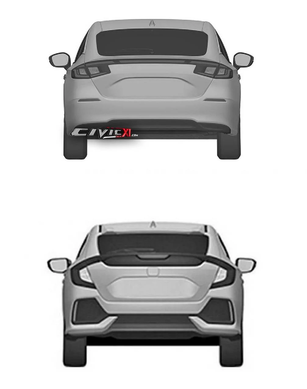 11th vs 10th Gen Civic Hatchback Rear.jpg