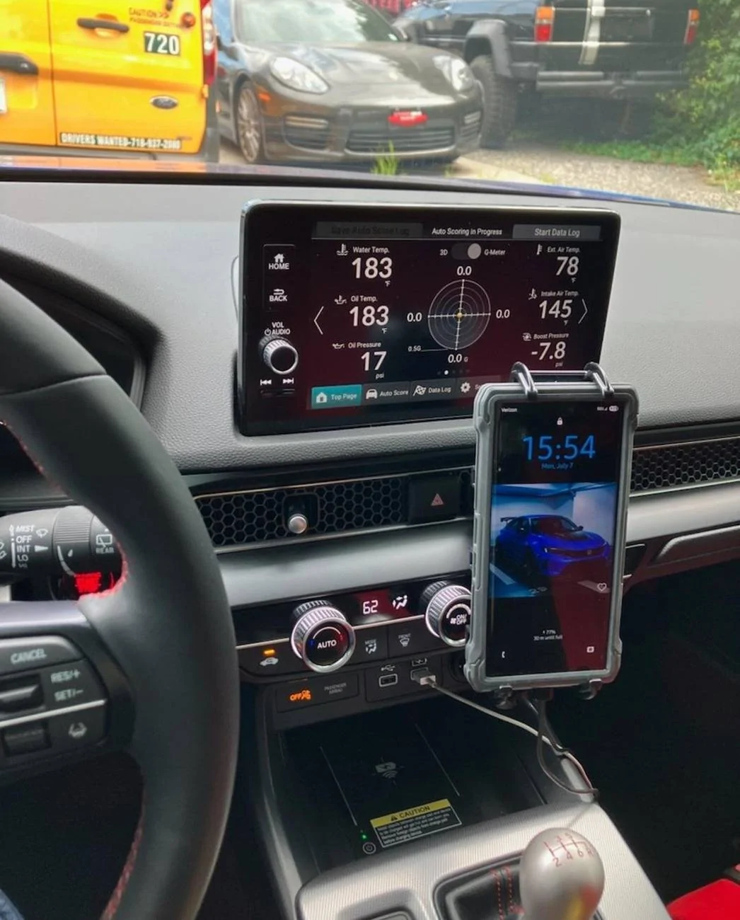 11th Gen Honda Civic RAM Mount Cellphone Install 13