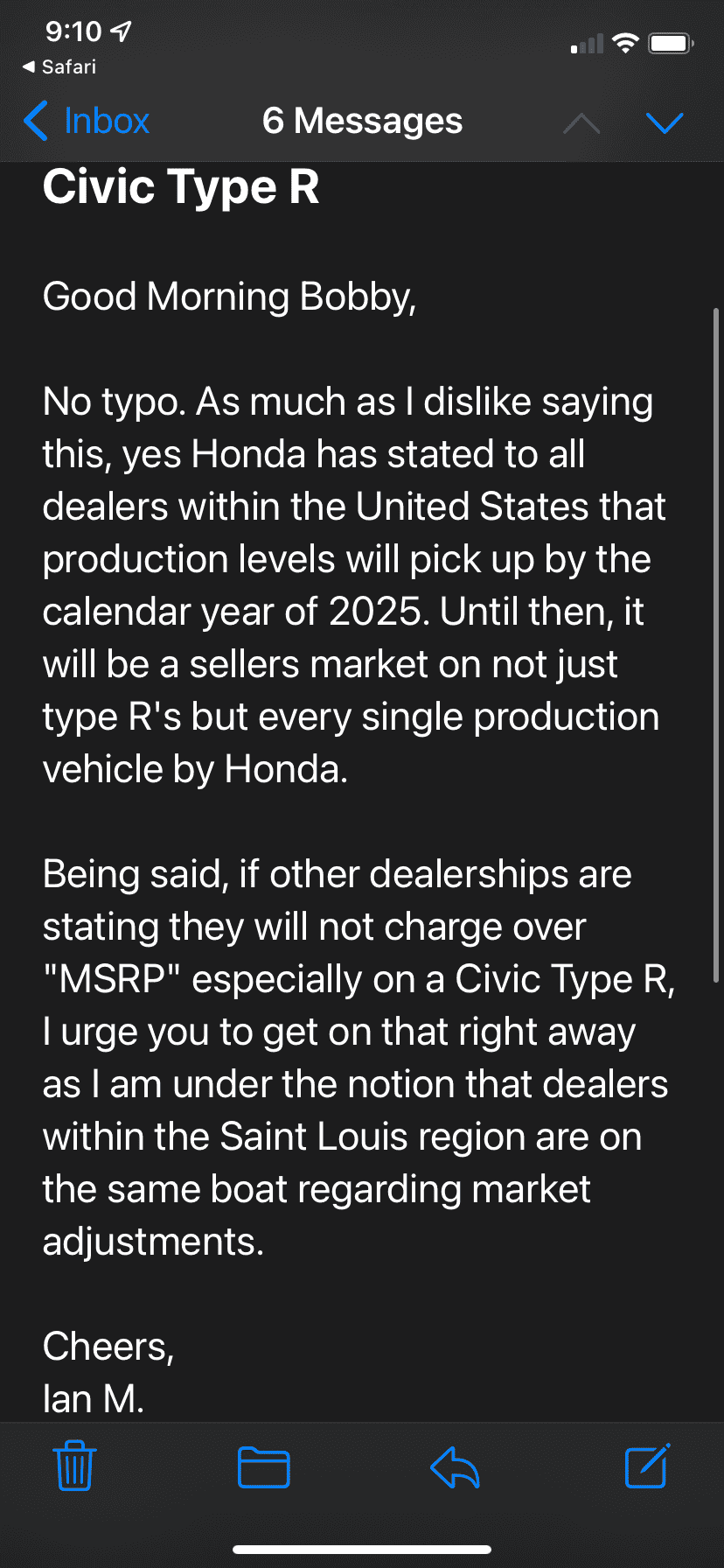 11th Gen Honda Civic MSRP Only Dealerships For 2023 Civic Type R 13797D3A-9D58-43BC-BAC1-06B3DEB57BAB