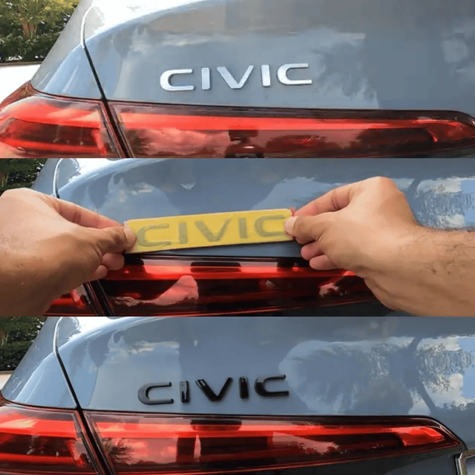 11th Gen Honda Civic How to install black OEM emblems on 11th gen Civic 1629072647204