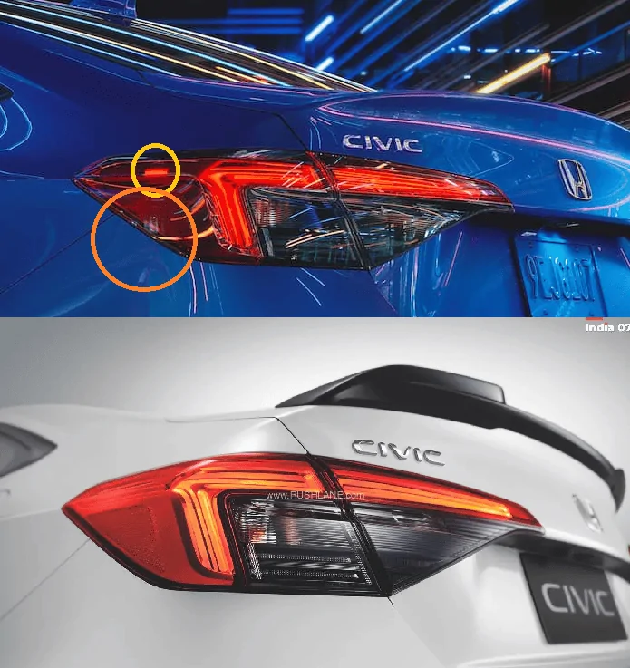 11th Gen Honda Civic 2022 11th Gen Sedan Thailand have different tail lights? 1629945345209