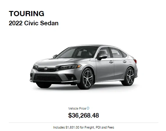 11th Gen Honda Civic Hatchback and Sedan pricing (US vs Canada) 1634305656572