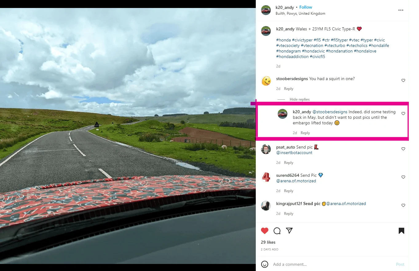 11th Gen Honda Civic (Possible) 2023 Civic Type R Driver Posts after Global Unveil 1658633203572