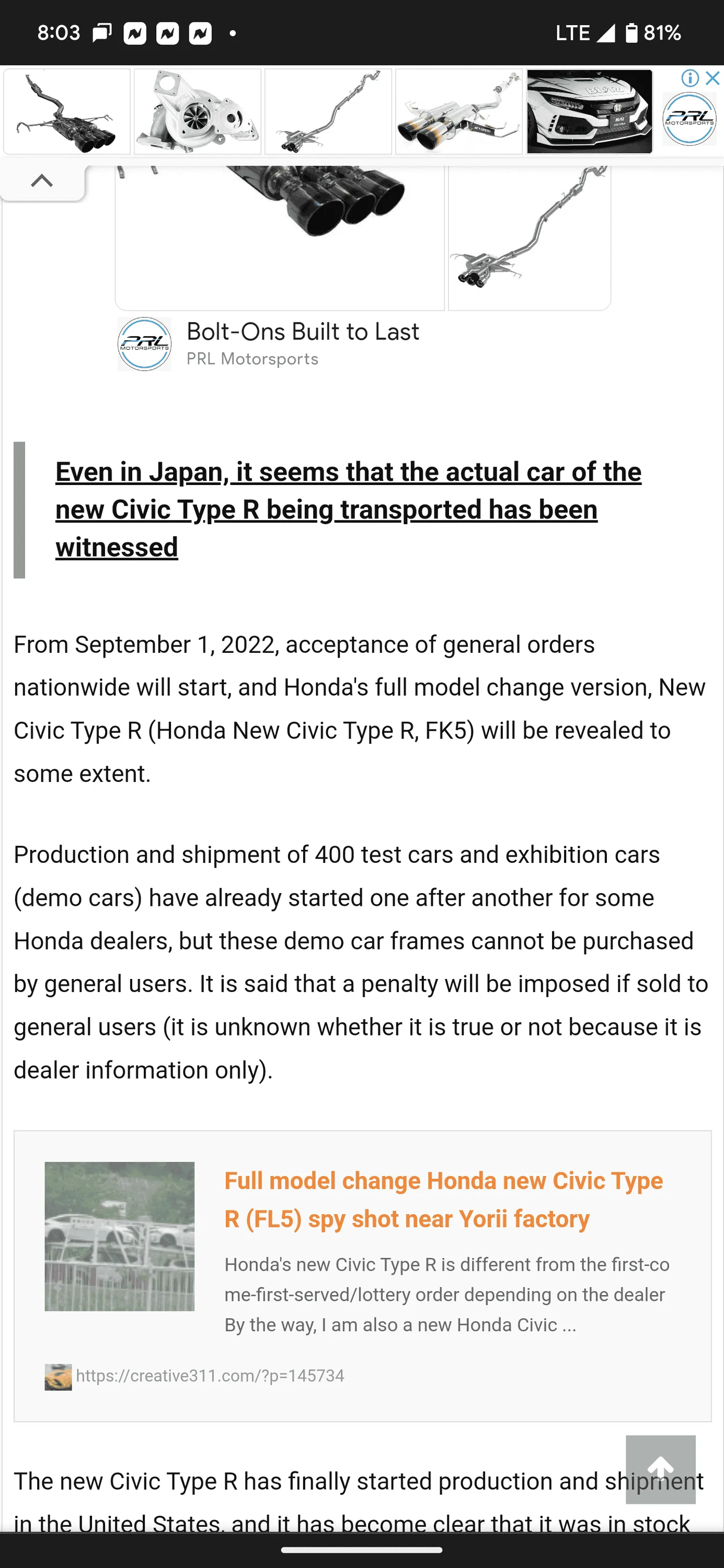 11th Gen Honda Civic 2023 Civic Type R Waitlist / Deposit / Reservations List - Check in here! 1661516131277