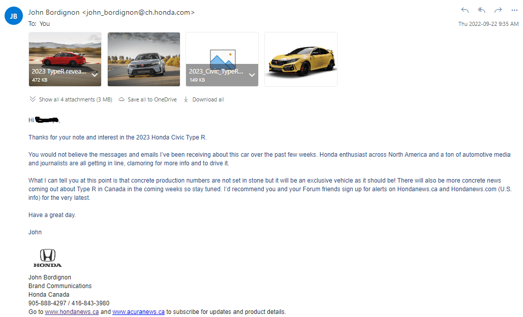 11th Gen Honda Civic 2023 Civic Type R Waitlist / Deposit / Reservations List - Check in here! 1663854168791