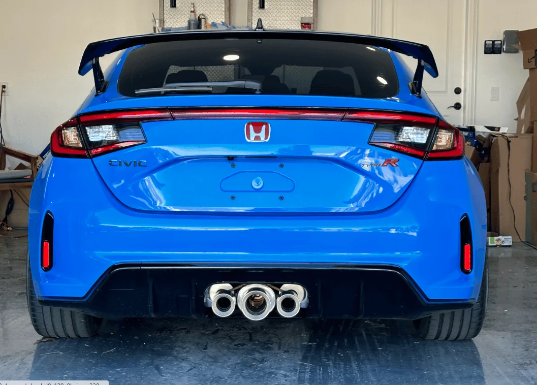 11th Gen Honda Civic 19” TE37 Ultra Wheels Installed on Boost Blue Civic Type R FL5 1668051093528