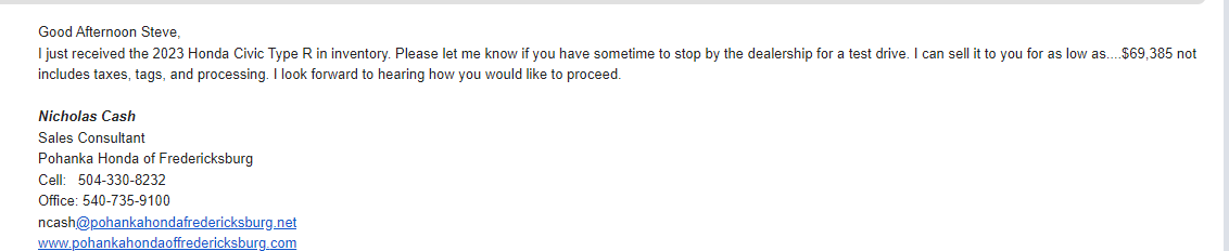 11th Gen Honda Civic 2023 Civic Type R Waitlist / Deposit / Reservations List - Check in here! 1671050123846