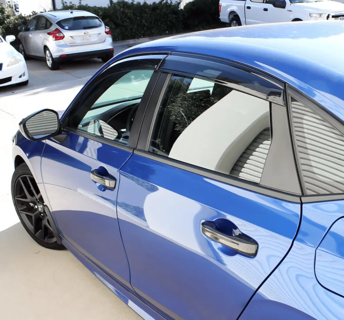 11th Gen Honda Civic Side Window Visors & Roof Visor / Spoiler - Installed! 1696623946539-png