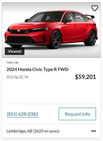 11th Gen Honda Civic Canadian dealer asked what colour Type R I want 1702146113584