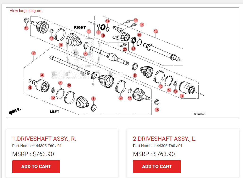 11th Gen Honda Civic FL5 front axle options? 1702307341487