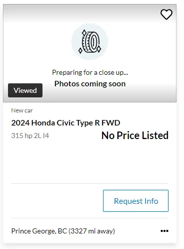11th Gen Honda Civic Canadian dealer asked what colour Type R I want 1702397908284