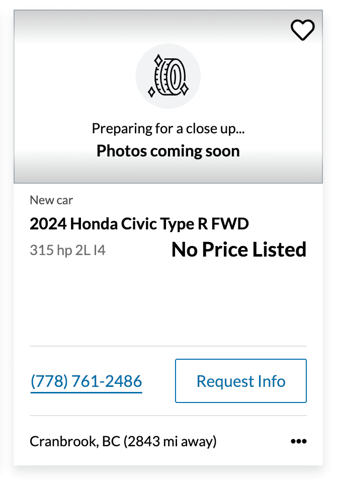 11th Gen Honda Civic Canadian dealer asked what colour Type R I want 1702411203187