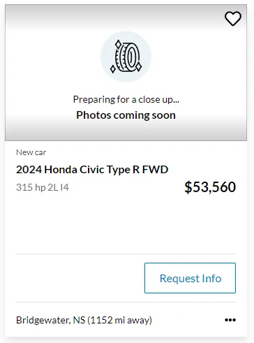 11th Gen Honda Civic Canadian dealer asked what colour Type R I want 1702605101315
