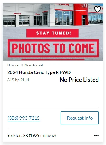 11th Gen Honda Civic Canadian dealer asked what colour Type R I want 1703880361352