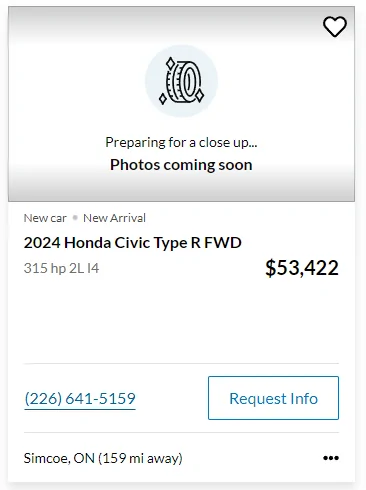 11th Gen Honda Civic Canadian dealer asked what colour Type R I want 1703880494950