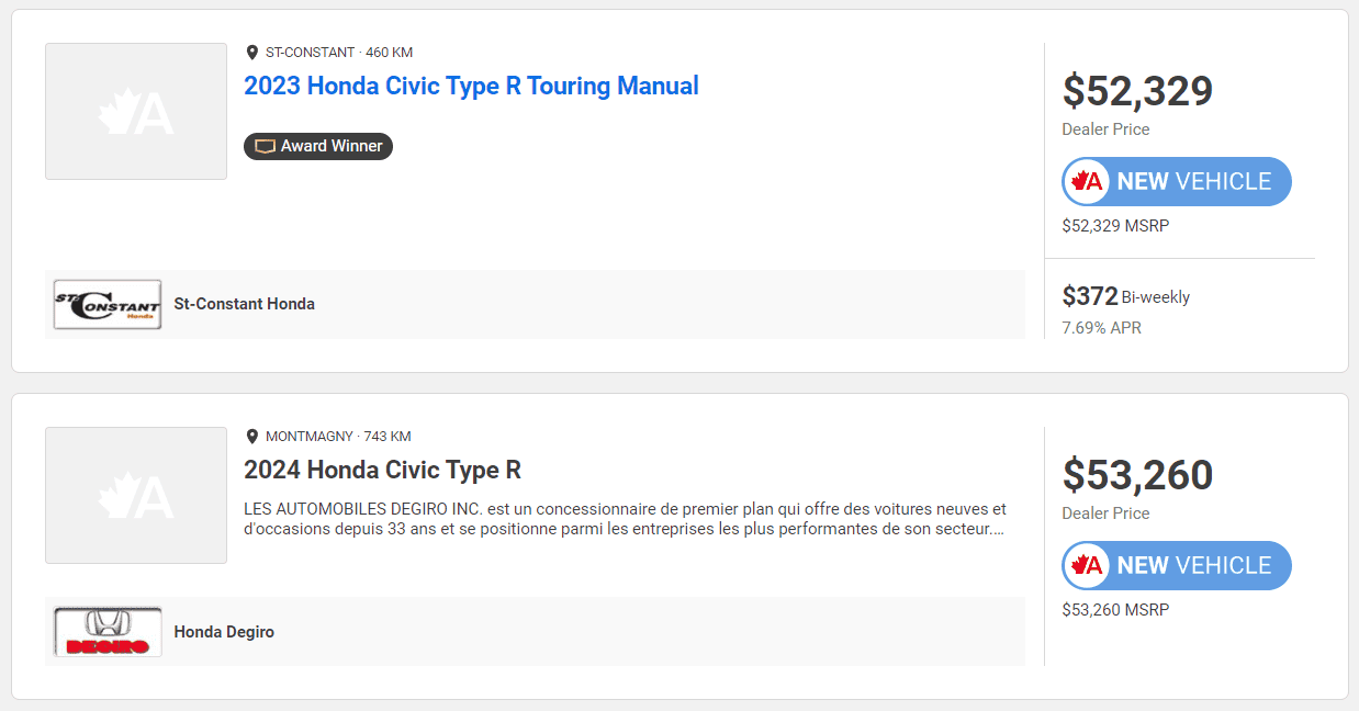 11th Gen Honda Civic Canadian dealer asked what colour Type R I want 1706599887611