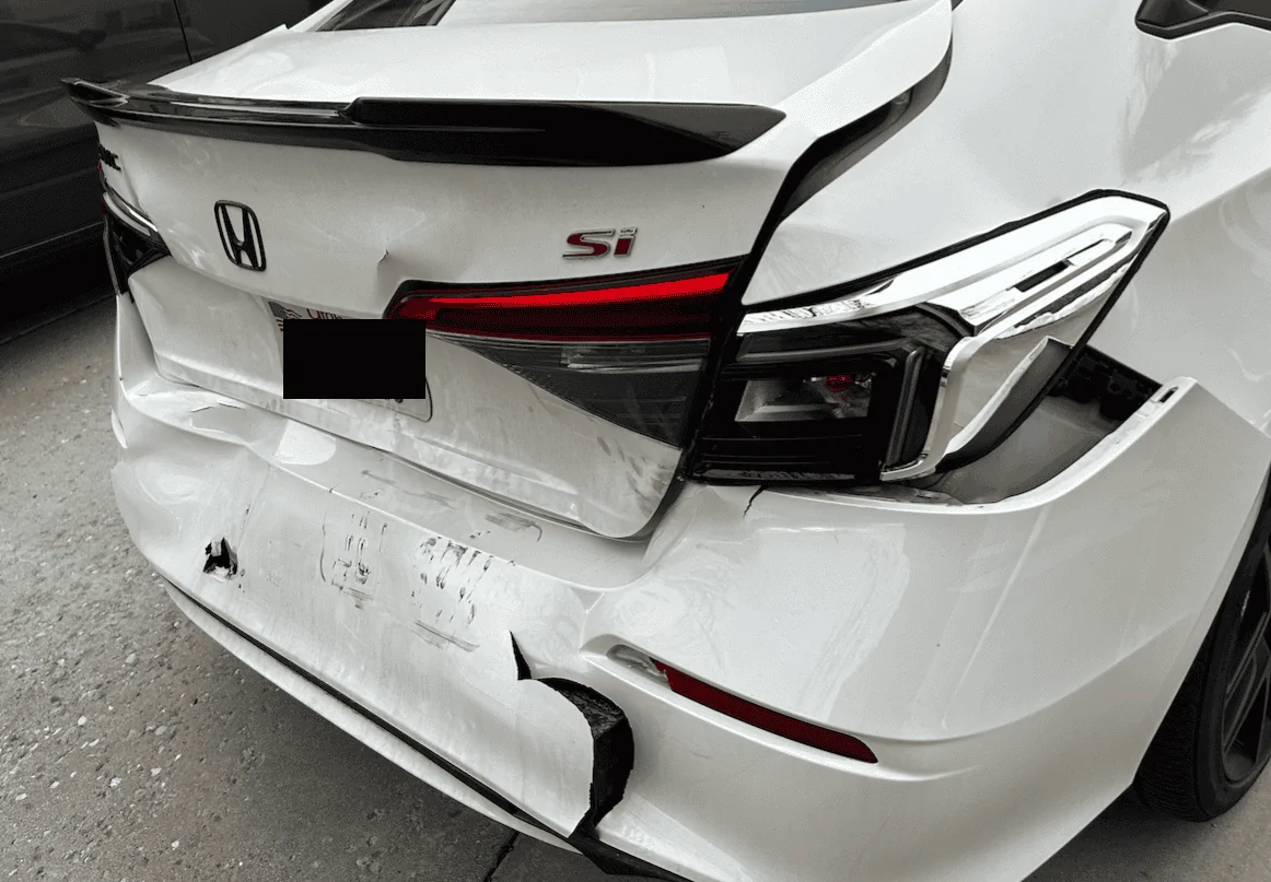 11th Gen Honda Civic Rear ended at red light by distracted driver. Is it totaled? 1708127026446