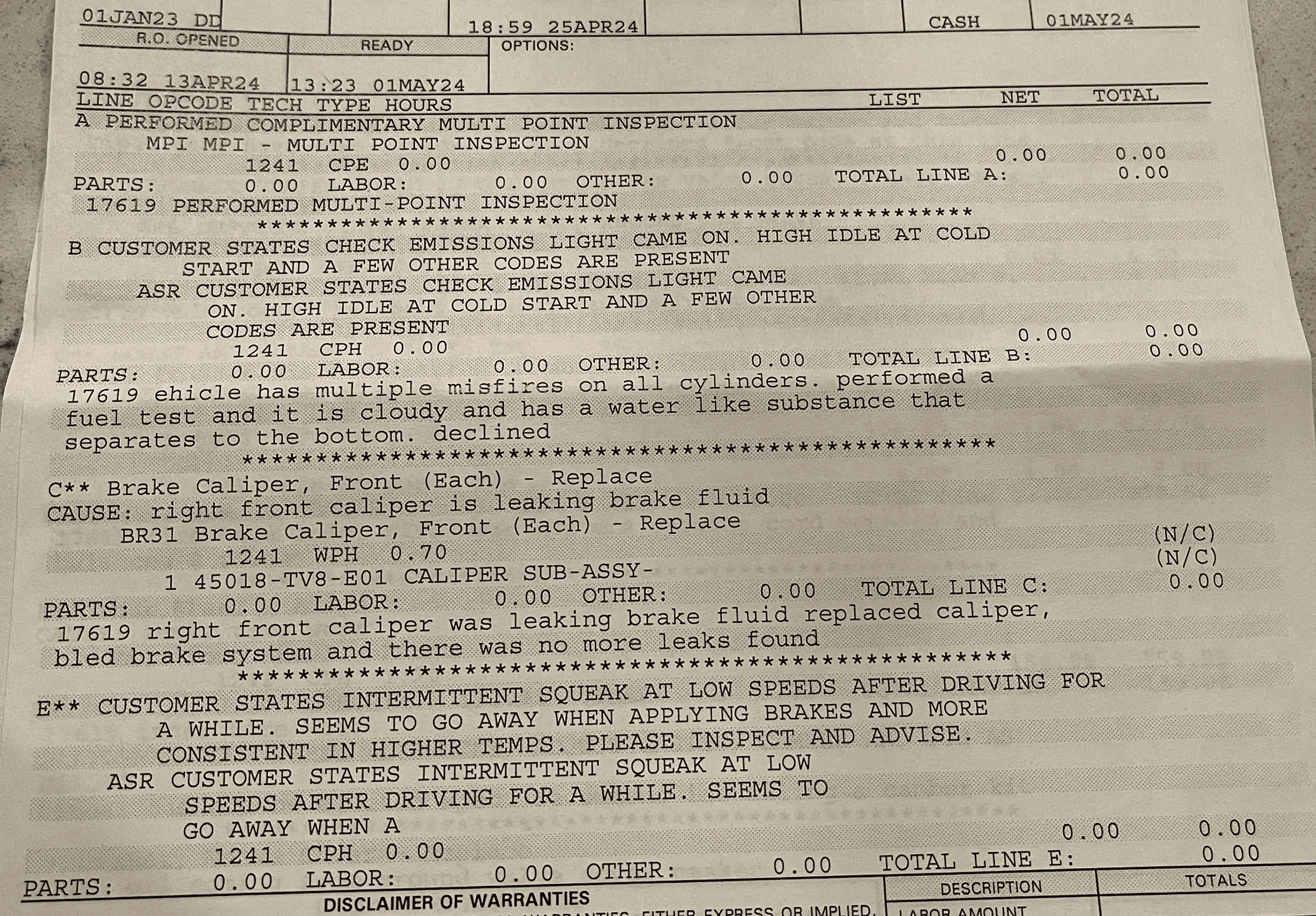 11th Gen Honda Civic Low Speed Wheel Squeaking Noise 1714610649886-pi