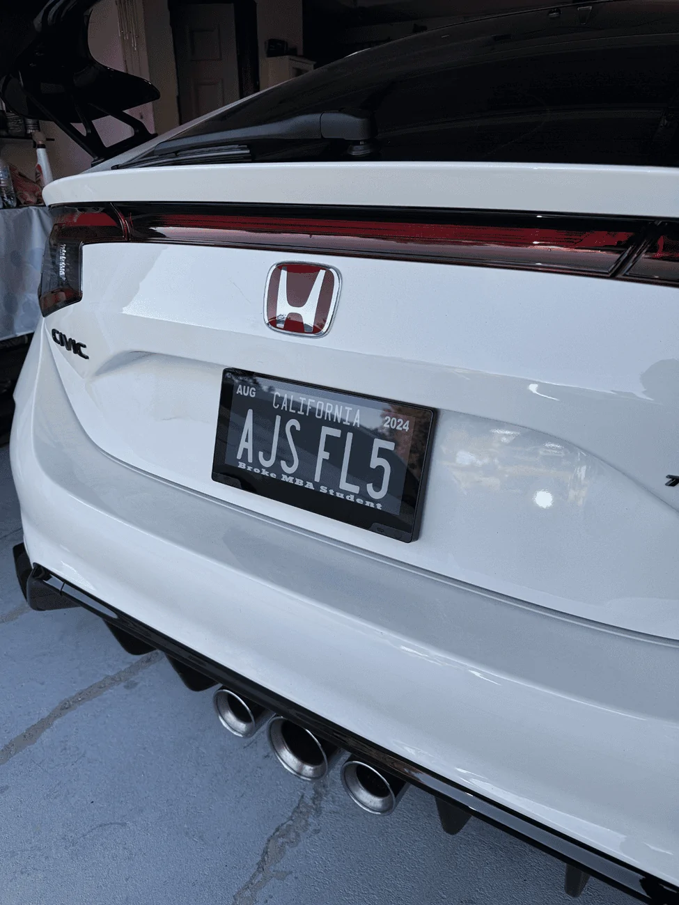 11th Gen Honda Civic FL5 Vanity Plate Hall of Fame 1723482994522-8o