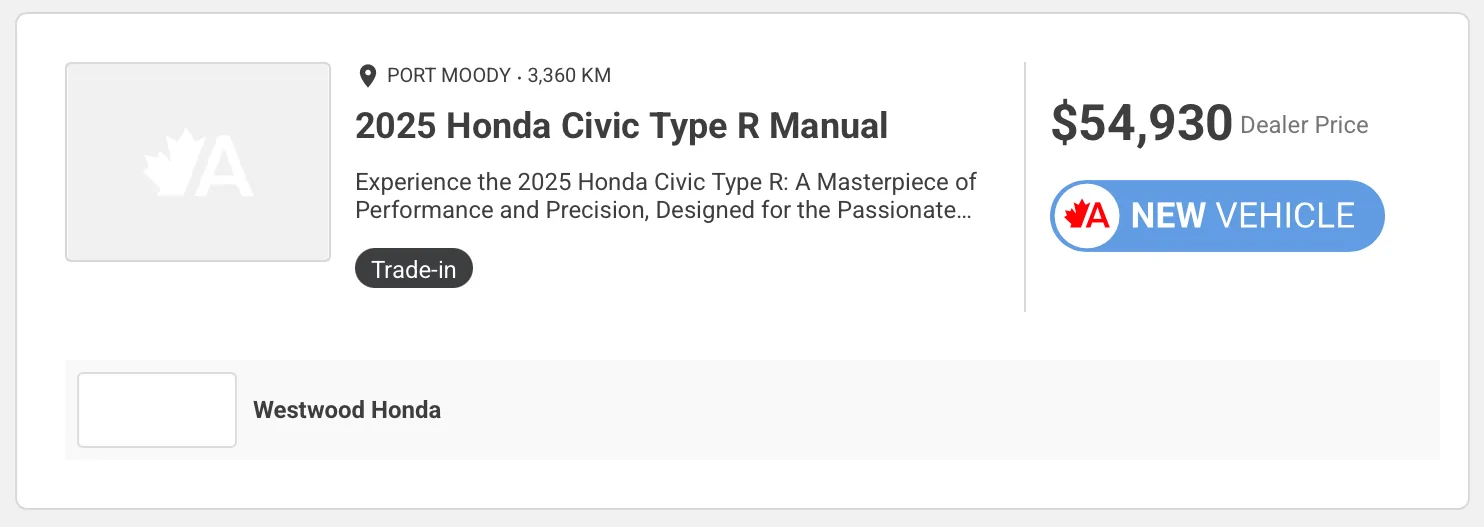 11th Gen Honda Civic Canadian dealer asked what colour Type R I want 1757454593975-yj