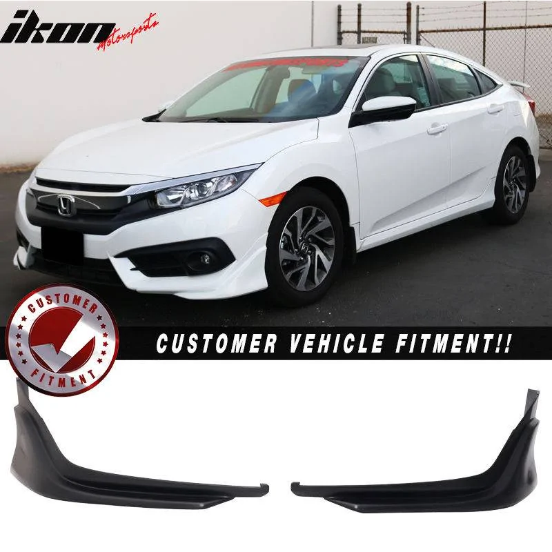 11th Gen Honda Civic 16-17 Civic 10th Gen Sedan and Coupe - CS Style Front Bumper Lip (PU) - BLF-HC164MD2P-PP 1_3