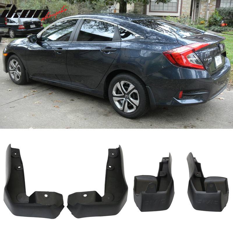 11th Gen Honda Civic 16-17 Civic 10th Gen Sedan - Mud Flaps (PP) - BLM-HC164OE-PP 1_4