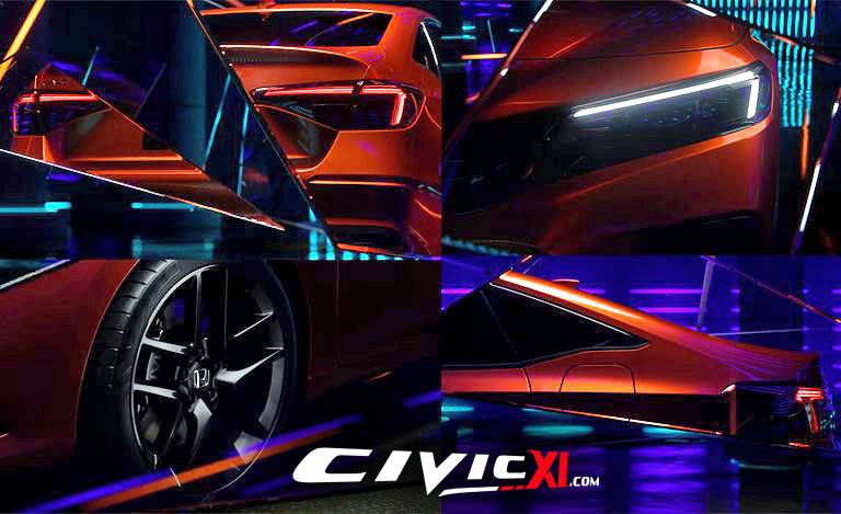 11th Gen Honda Civic Official 2022 Civic Sedan Teaser! Concept Reveal Coming Nov 17! 2021 Honda Civic Sedan Teaser
