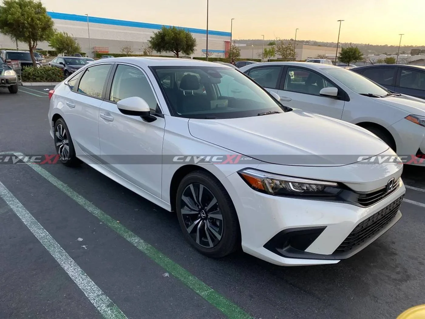 11th Gen Honda Civic 2022 Civic Sedan Spied in Costco Parking Lot 2022-civic-11th-gen-spied-torrance-costco-2