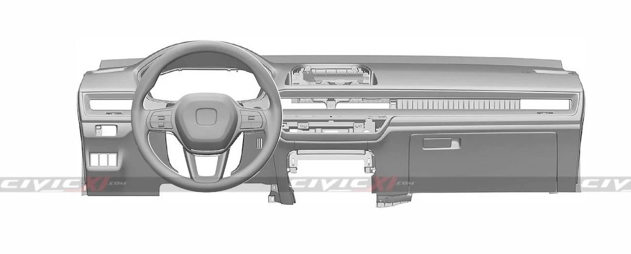 11th Gen Honda Civic 2022 Civic (11th gen) Dashboard, Steering Wheel, Bumpers, Lighting Revealed 2022-civic-dashboard-11th-gen